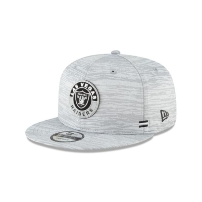Las Vegas Raiders Gorra | New Era Official NFL Fall Sideline 9fifty Snapback Cap Mexico - Grises